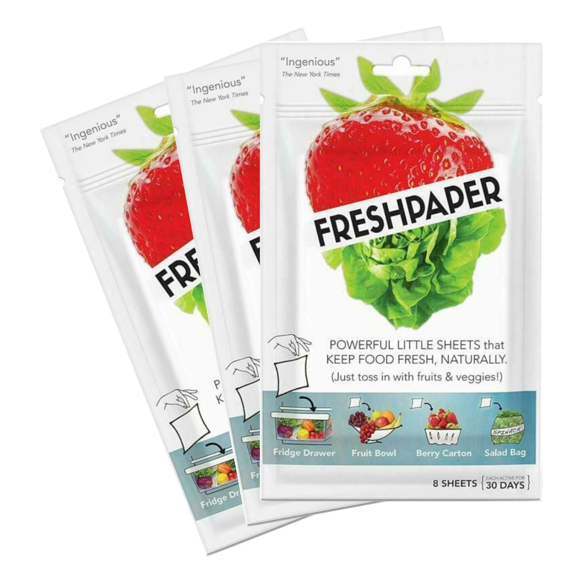 Fresh Paper 3-pack - Organic Paper Sheets
