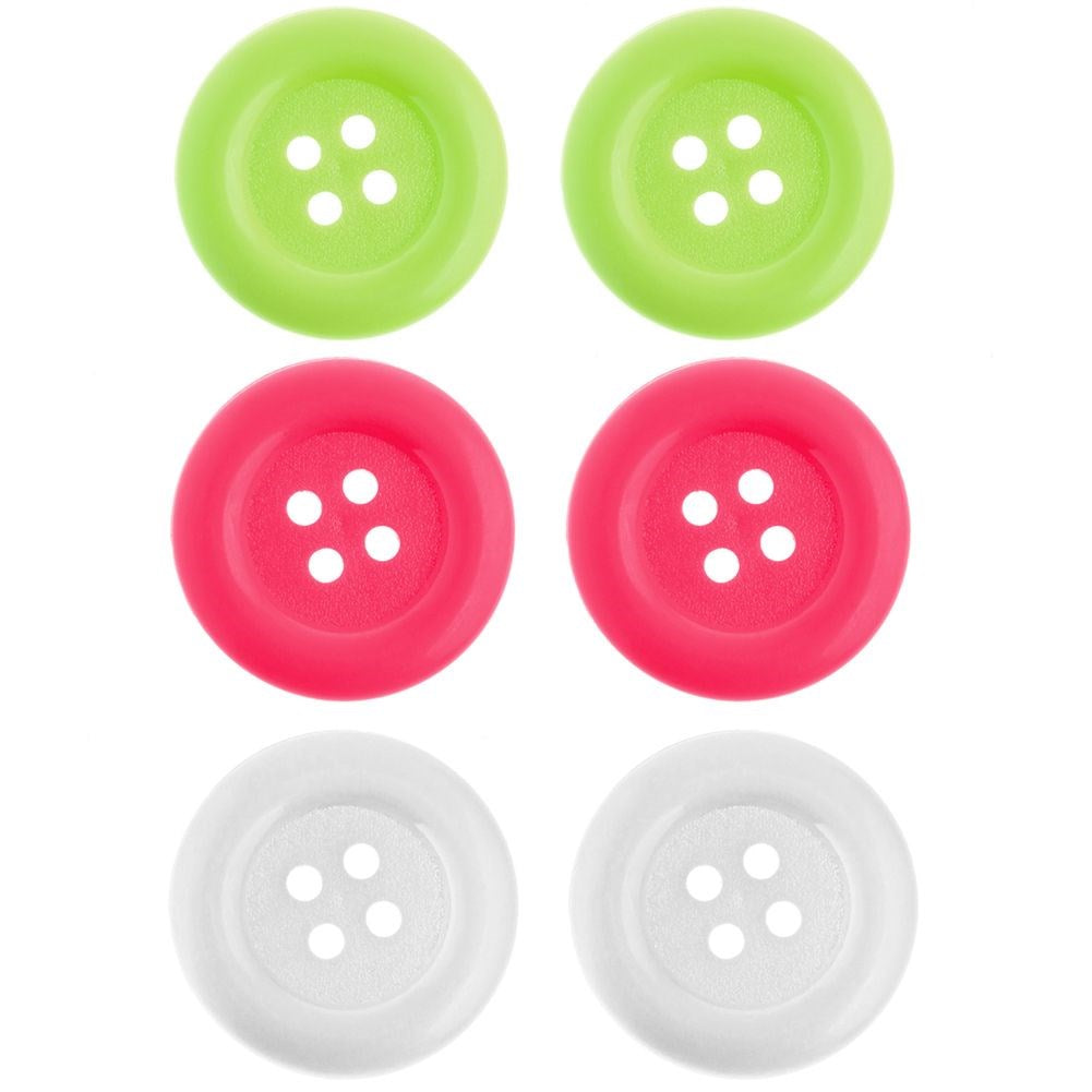 Fridge magnets buttons 6 pcs.
