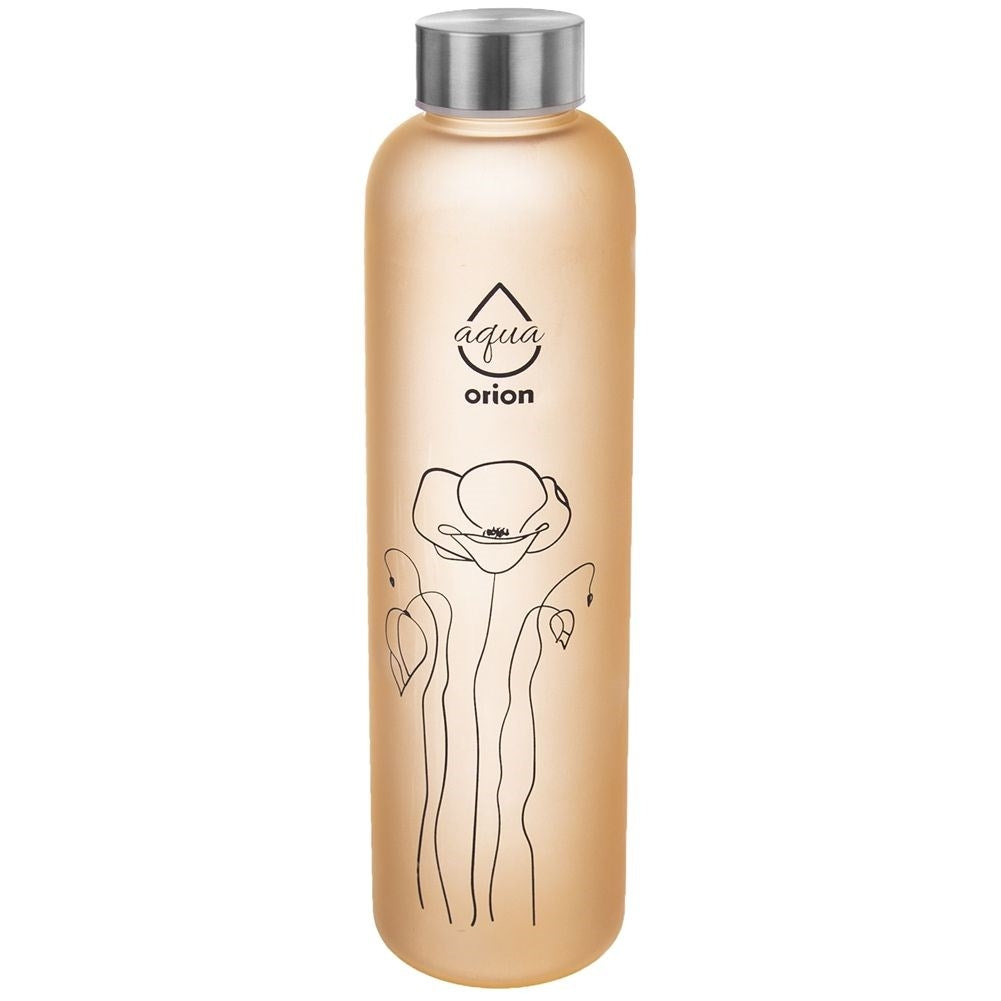 Frosted Glass Bottle with Steel Lid - Perfect for Transport