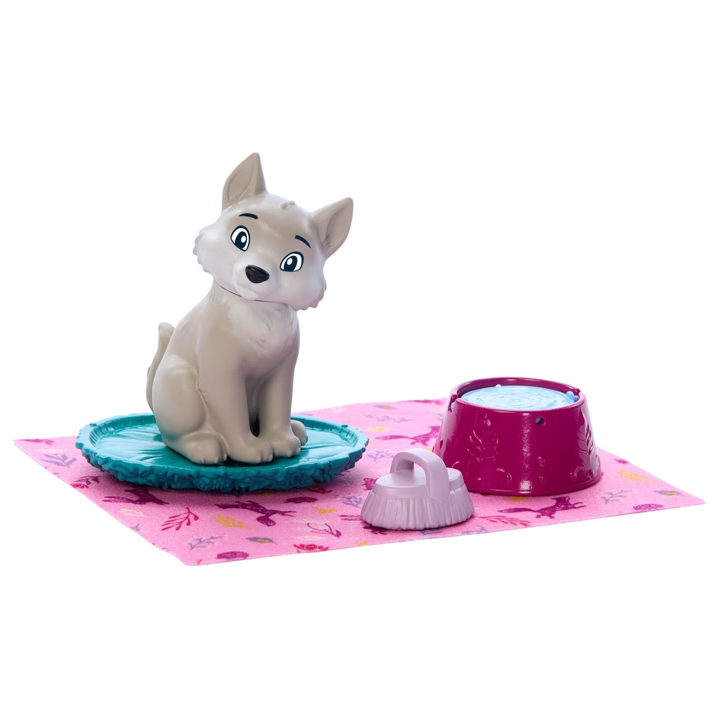 Frozen Anna Doll & Baby Wolf Playset with Accessories
