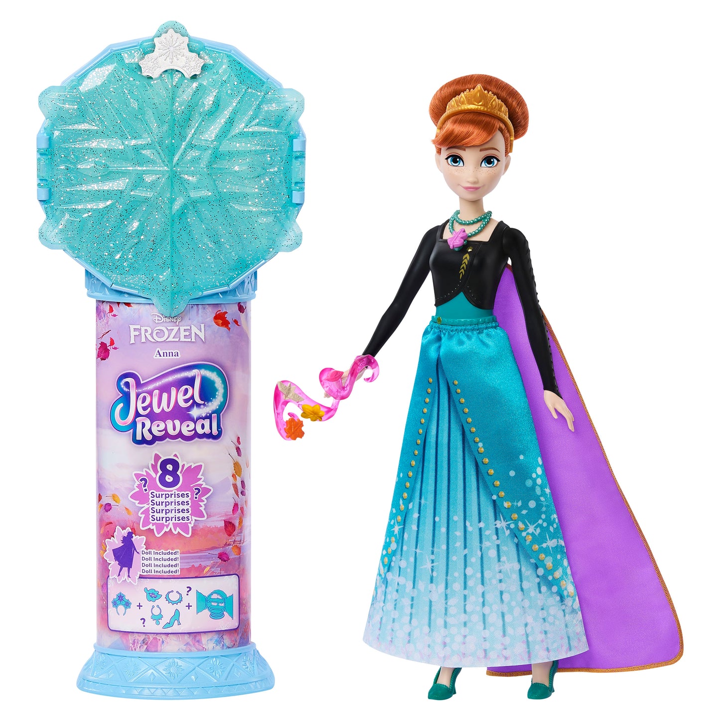 Frozen Anna Doll Set with Wand, Jewelry, and Accessories
