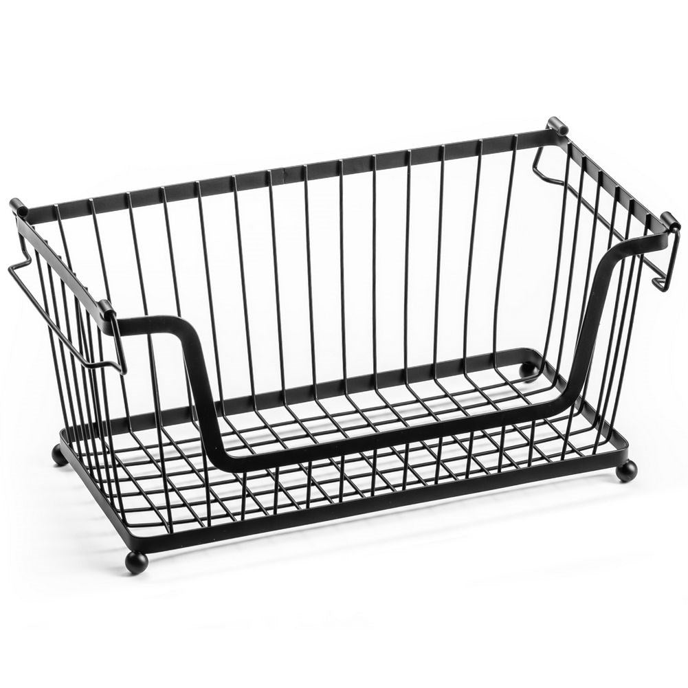 Fruit basket in black metal for fruit and vegetables