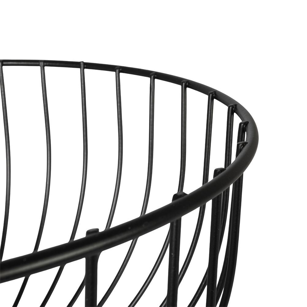Fruit basket in black metal for loft-style kitchen