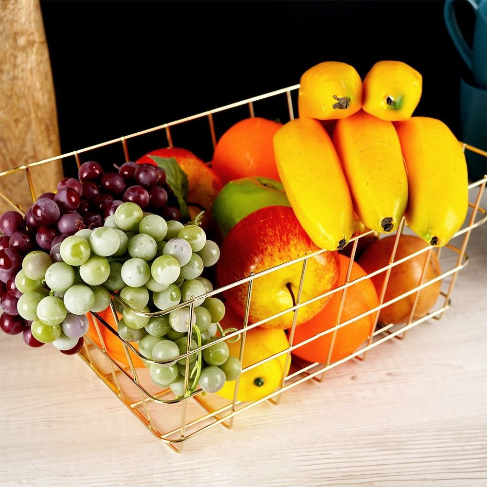 Fruit basket in trendy gold for fruit and vegetables