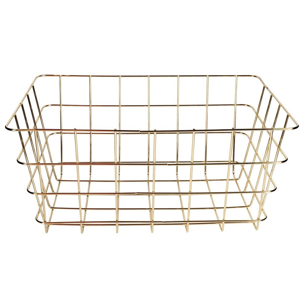 Fruit basket in trendy gold for fruit and vegetables