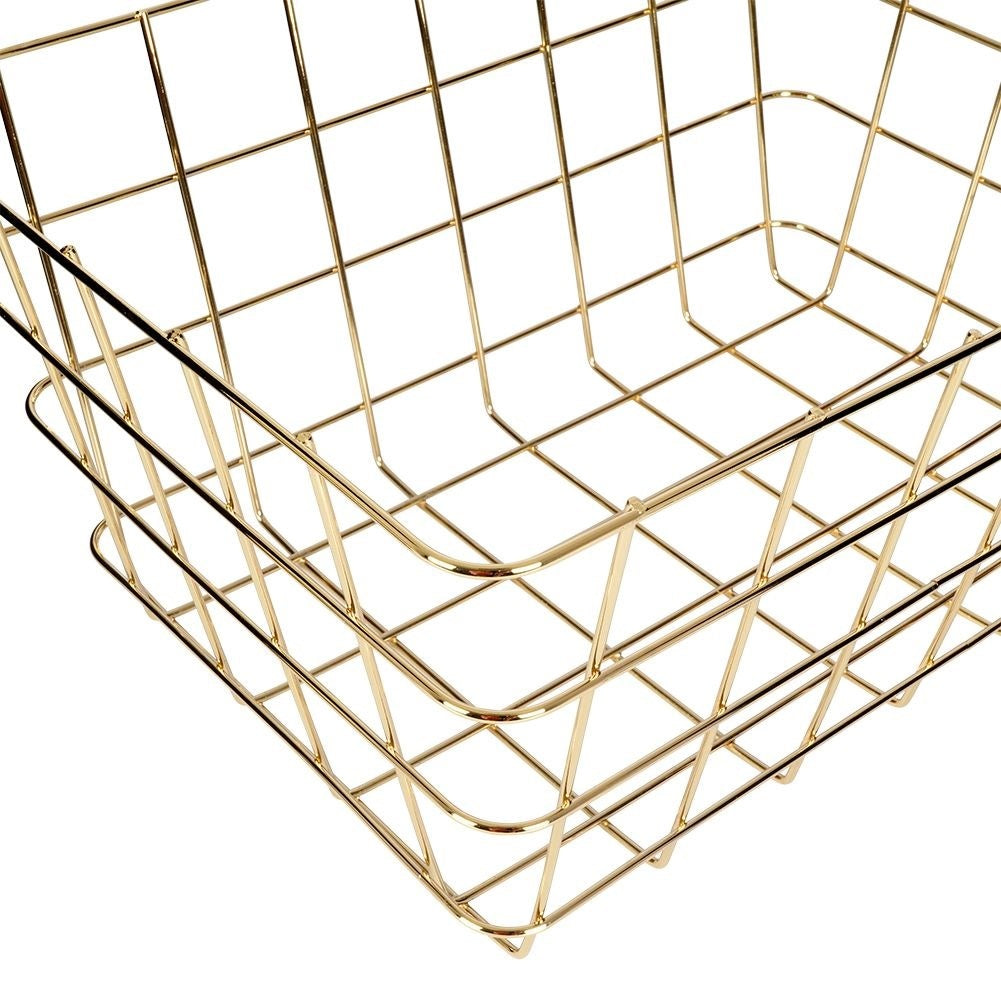 Fruit basket in trendy gold for fruit and vegetables