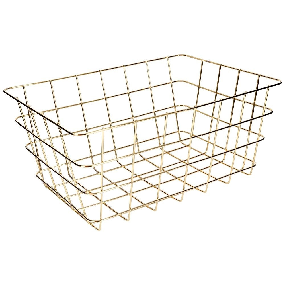 Fruit basket in trendy gold for fruit and vegetables