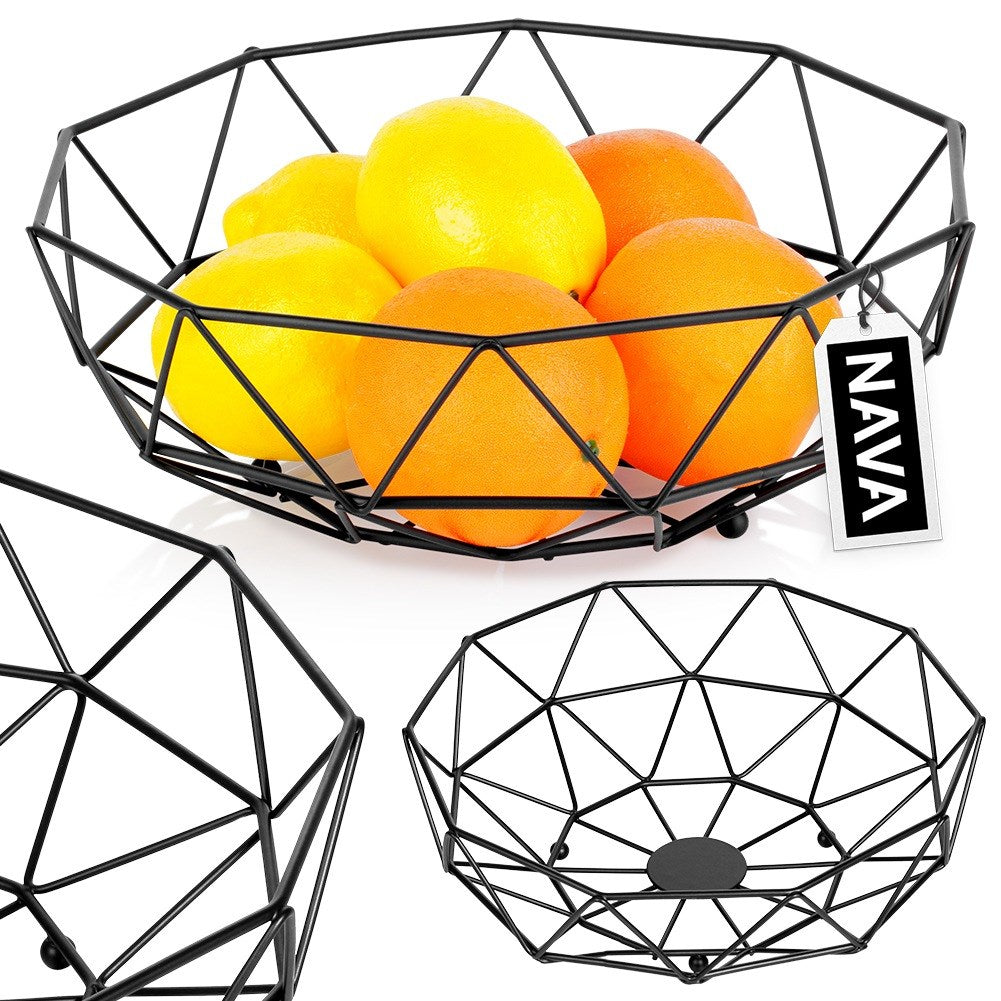 Fruit basket metal black MISTY 28 cm