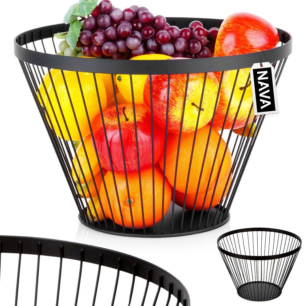 Fruit basket metal black MISTY 30 cm