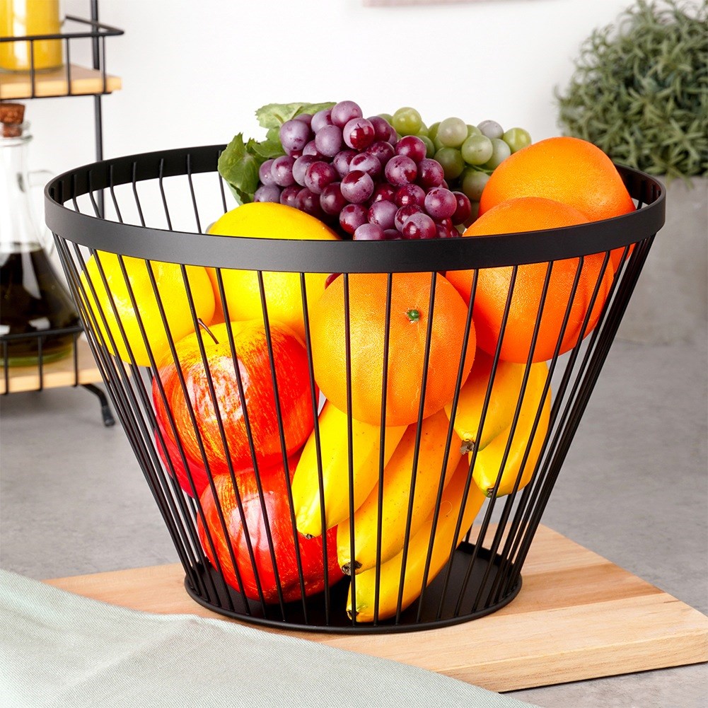 Fruit basket metal black MISTY 30 cm