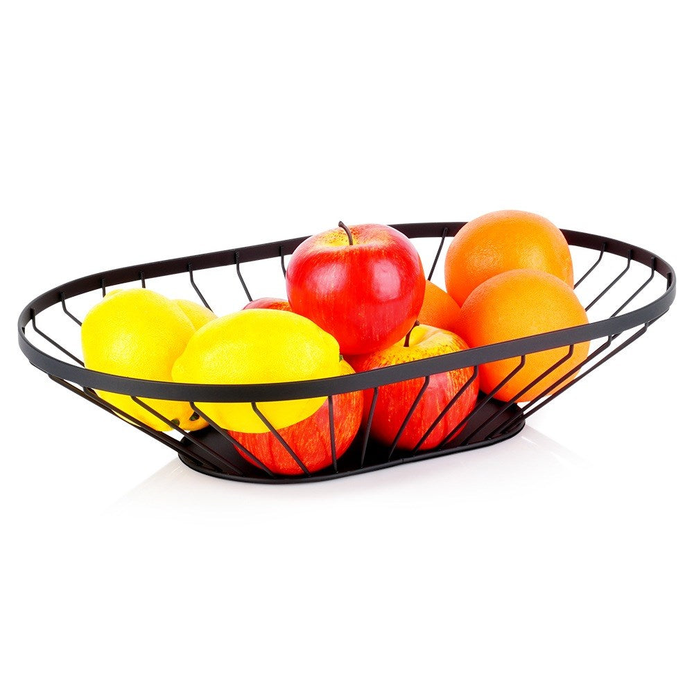 Fruit basket metal black MISTY 40.5x25.5 cm