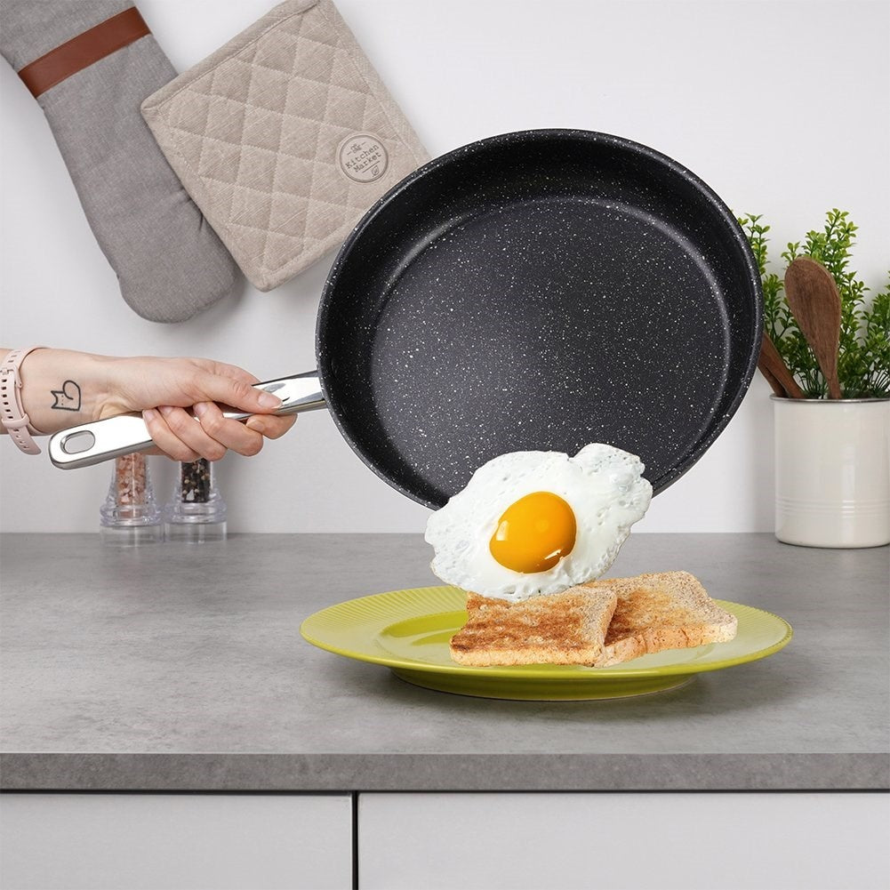 Frying pan 28 cm with granite coating, induction & dishwasher safe