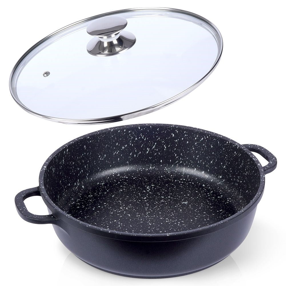 Frying pan with Pfluon Granite coating for all stoves