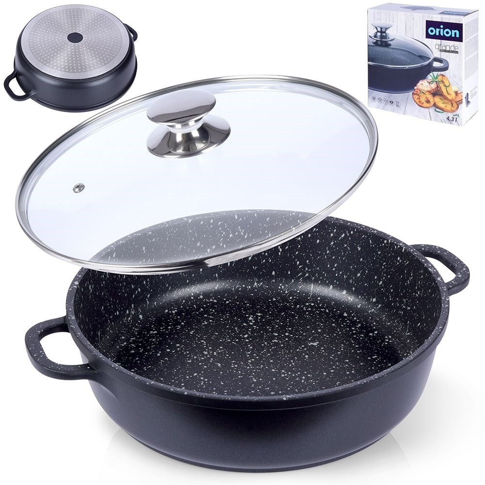 Frying pan with Pfluon Granite coating for all stoves