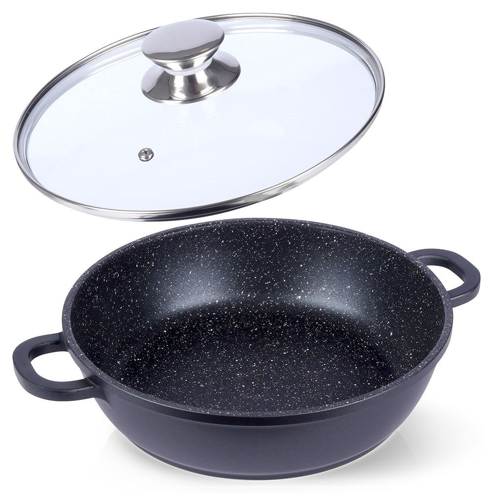 Frying pan with Pfluon Granite coating for all stoves