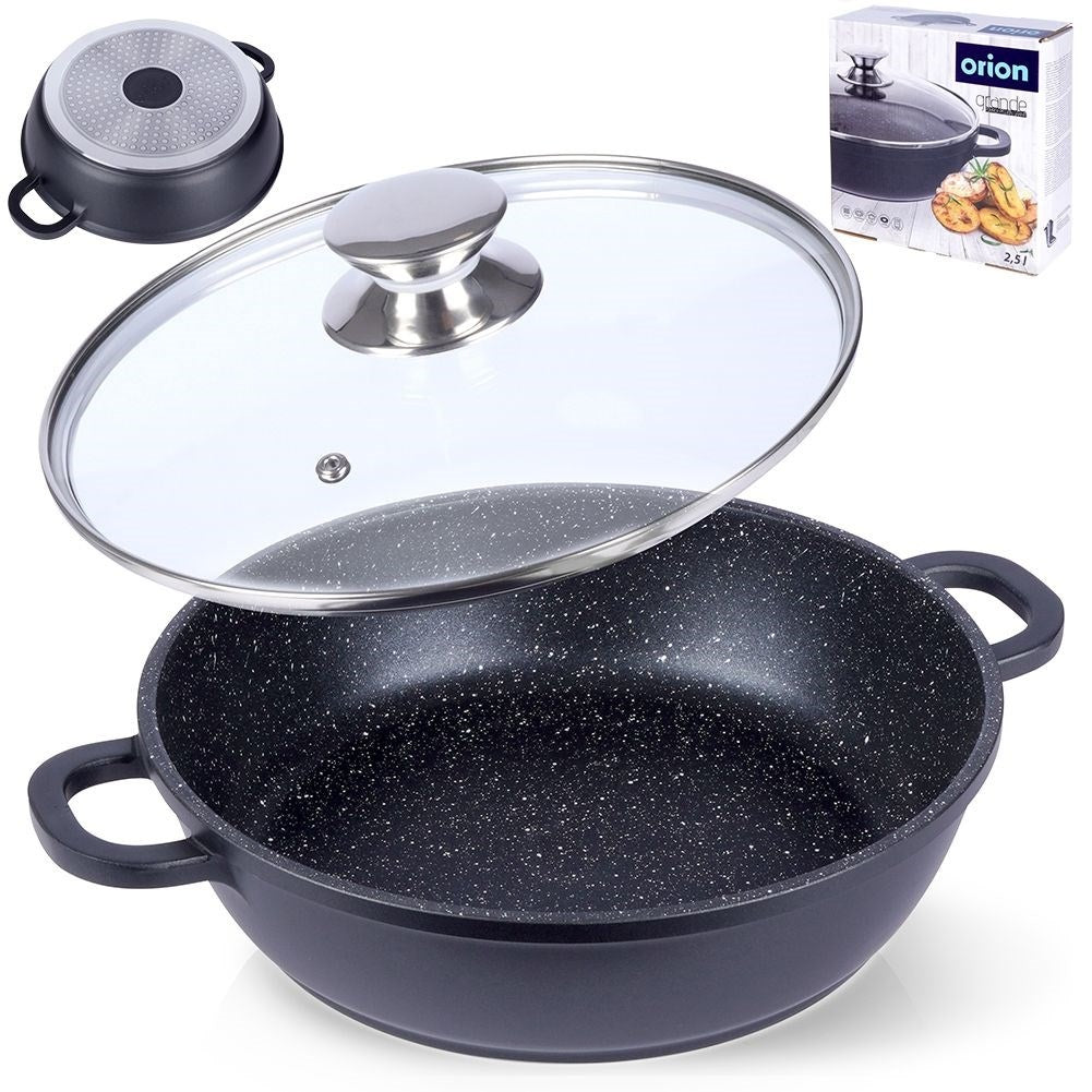 Frying pan with Pfluon Granite coating for all stoves