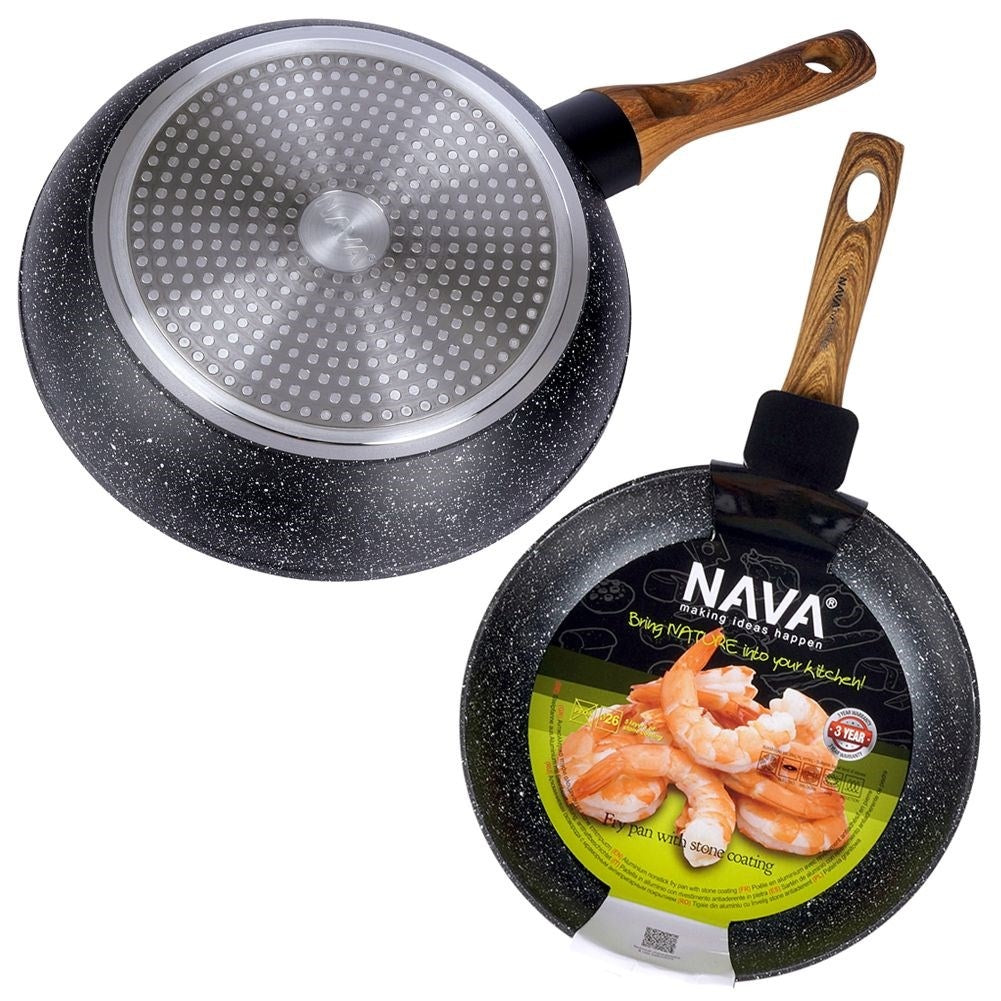 Frying pan with five-layer non-stick granite coating