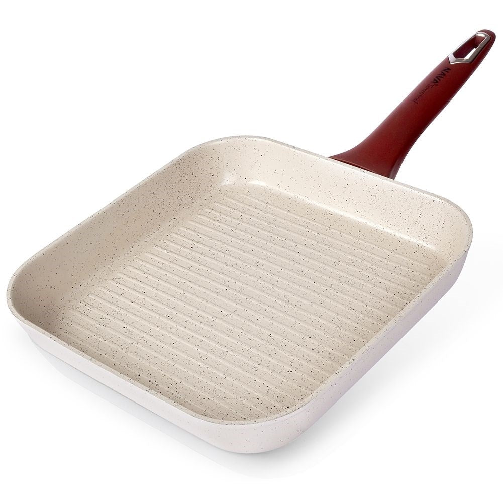 Frying pan with non-stick ceramic coating in granite