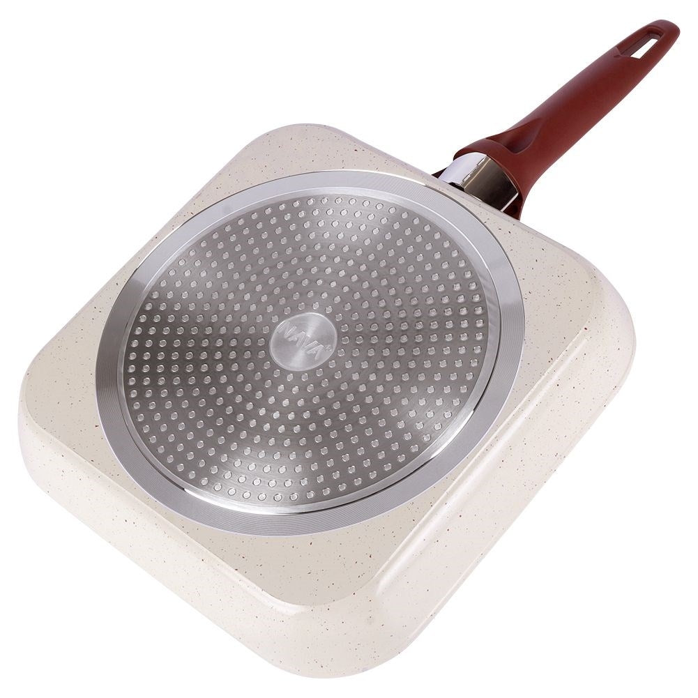 Frying pan with non-stick ceramic coating in granite