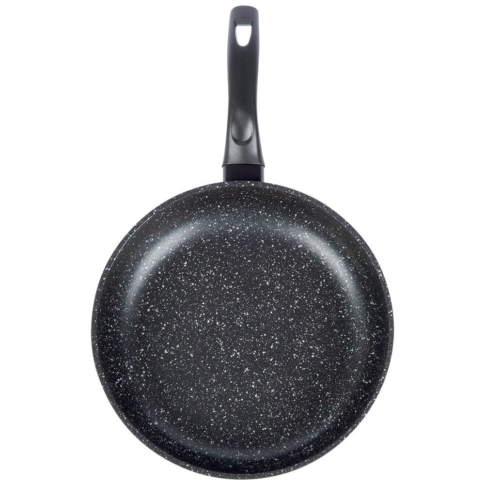 Frying pan with non-stick, granite coating, induction safe