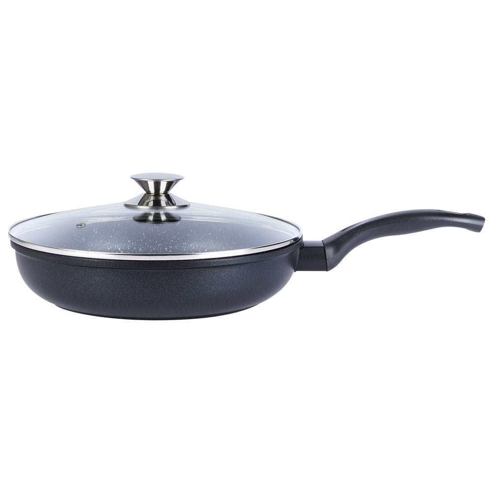 Frying pan with non-stick, granite coating, induction safe