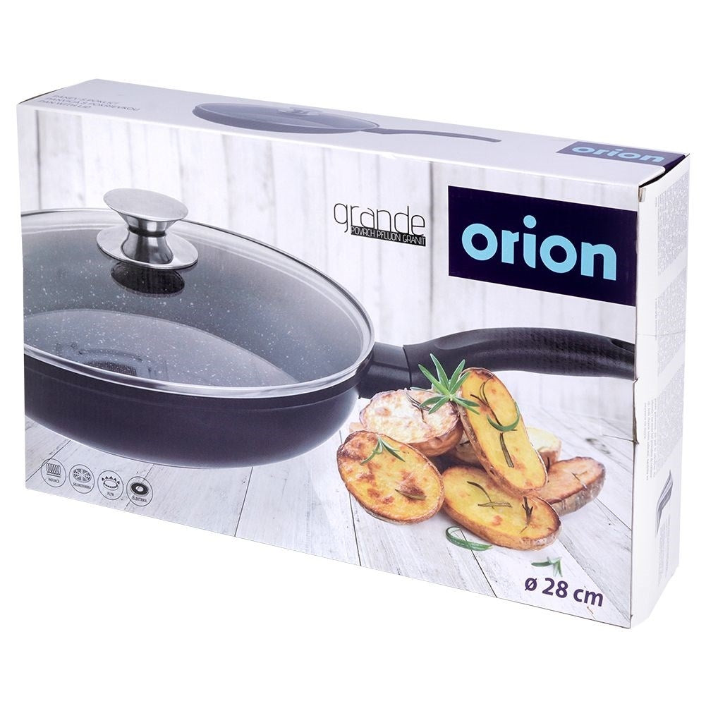 Frying pan with non-stick, granite coating, induction safe