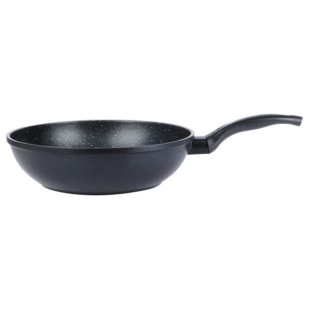 Frying pan with non-stick granite, fits all stoves.