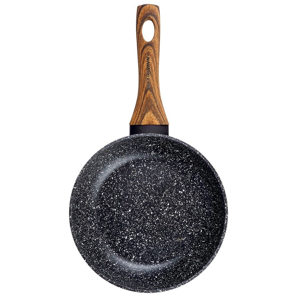 Frying pan with non-stick granite for all stoves, dishwasher safe