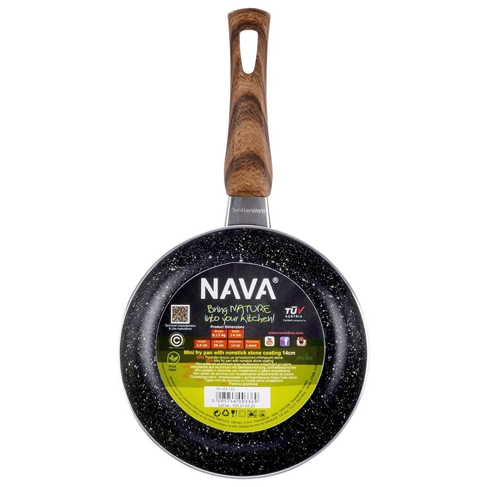 Frying pan with non-stick granite, for all stoves, dishwasher safe