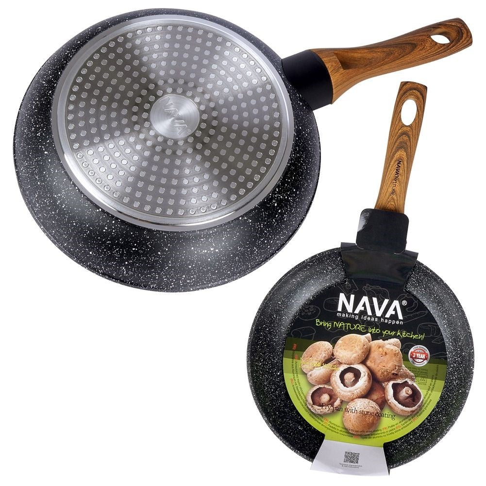 Frying pan with non-stick granite, for all stoves, dishwasher safe