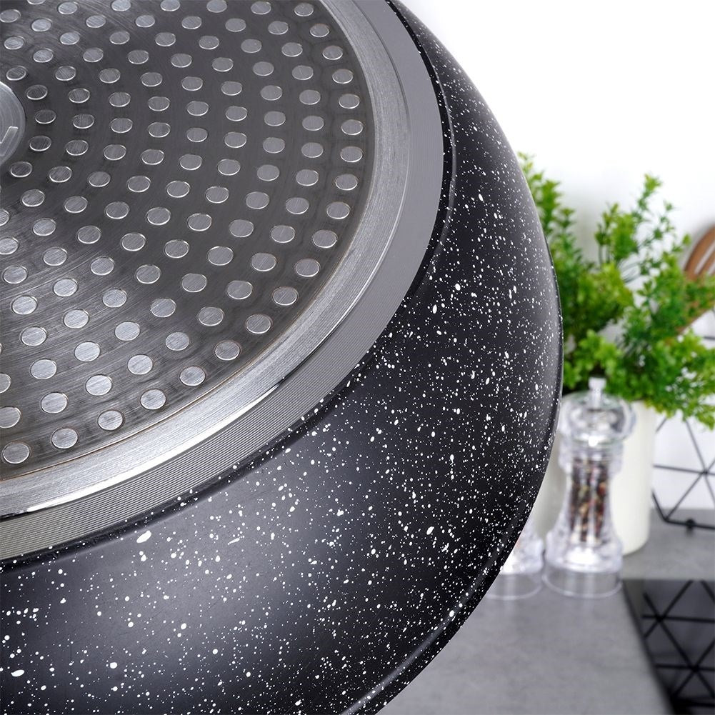 Frying pan with non-stick granite, for all stoves, dishwasher safe