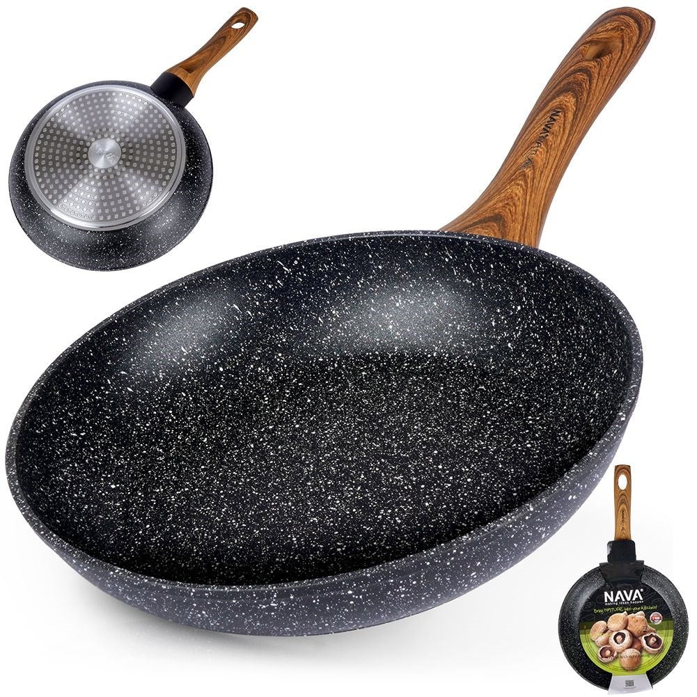 Frying pan with non-stick granite, for all stoves, dishwasher safe
