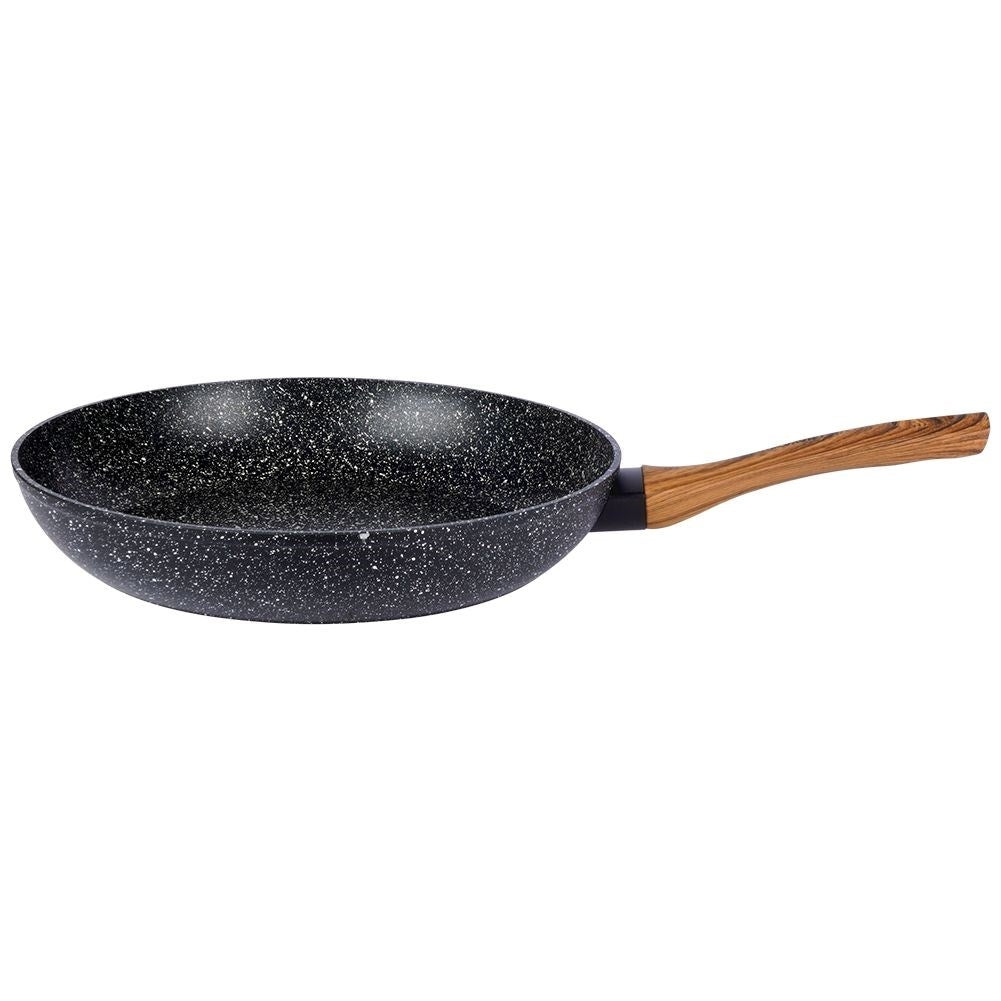 Frying pan with non-stick granite surface, for all stoves and dishwashers.