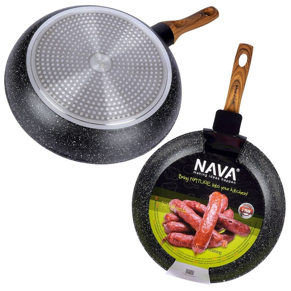 Frying pan with non-stick granite surface, for all stoves and dishwashers.