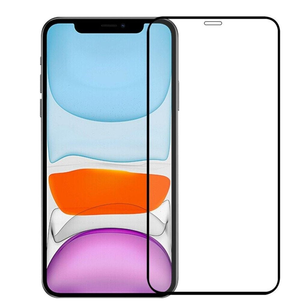Full Cover Tempered Glass Screen Protector for iPhone 12 Pro Max - Black