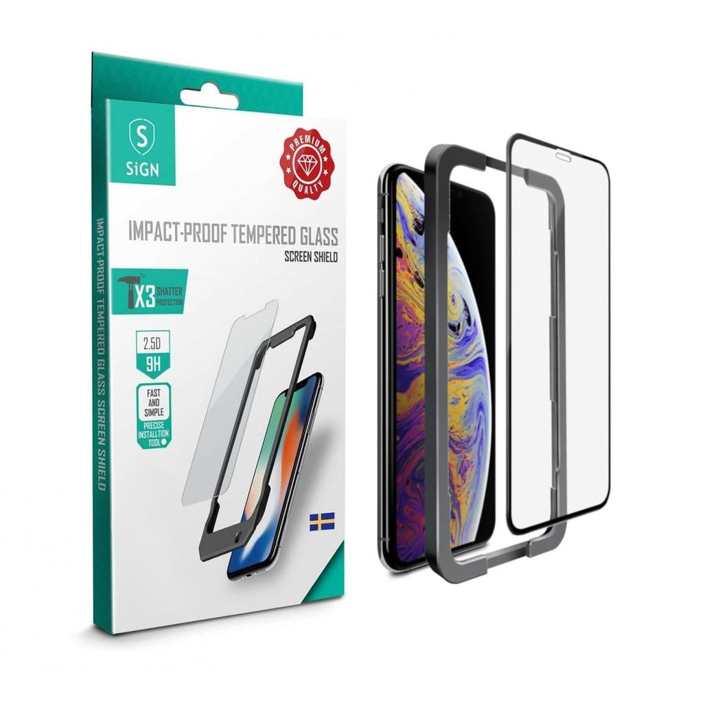 Full Cover Tempered Glass Screen Protector for iPhone 12 Pro Max + Mounting Frame