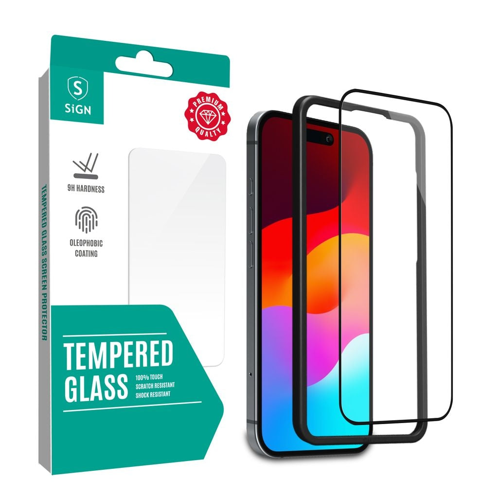 Full Cover Tempered Glass Screen Protector for iPhone 16 Pro Max with Mounting Bracket