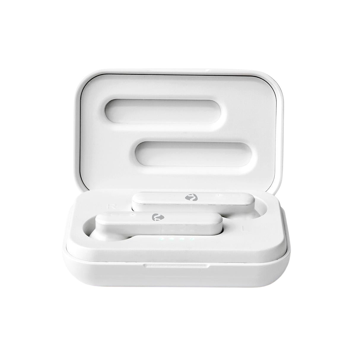 Fully Wireless Headphones | Bluetooth® | Maximum battery life: 2.5 hours | Press Control | Battery cover | Built-in microphone | Support for voice control | White