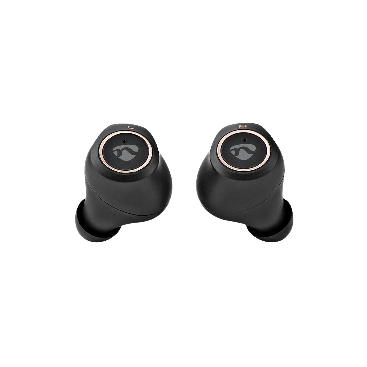 Fully Wireless Headphones | Bluetooth® | Maximum battery life: 3 hours | Press Control | Battery cover | Built-in microphone | Support for voice control | Ear Wings | Gold / Black