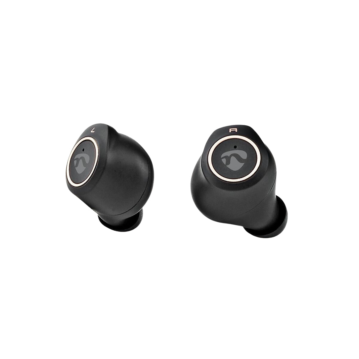 Fully Wireless Headphones | Bluetooth® | Maximum battery life: 3 hours | Press Control | Battery cover | Built-in microphone | Support for voice control | Ear Wings | Gold / Black