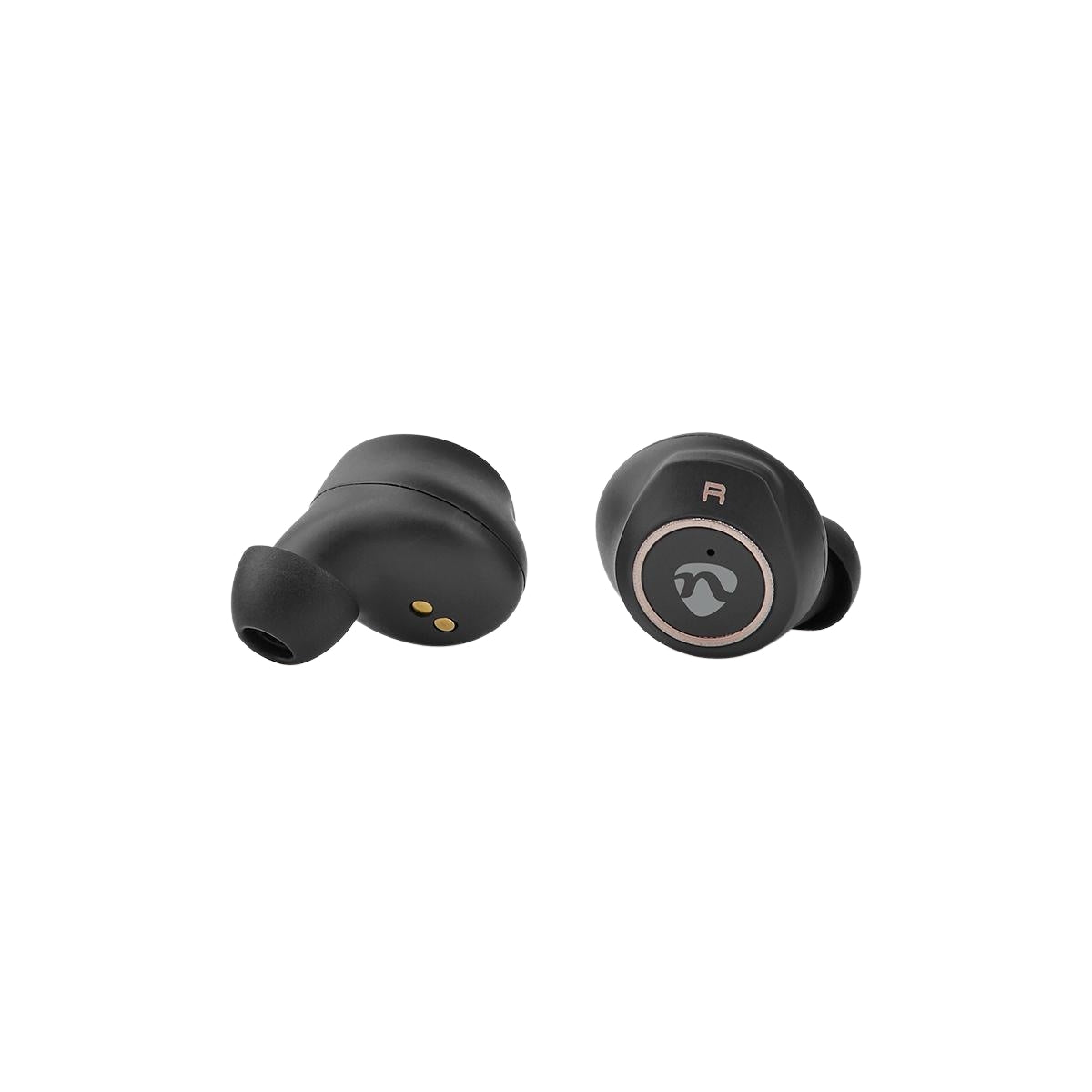 Fully Wireless Headphones | Bluetooth® | Maximum battery life: 3 hours | Press Control | Battery cover | Built-in microphone | Support for voice control | Ear Wings | Gold / Black