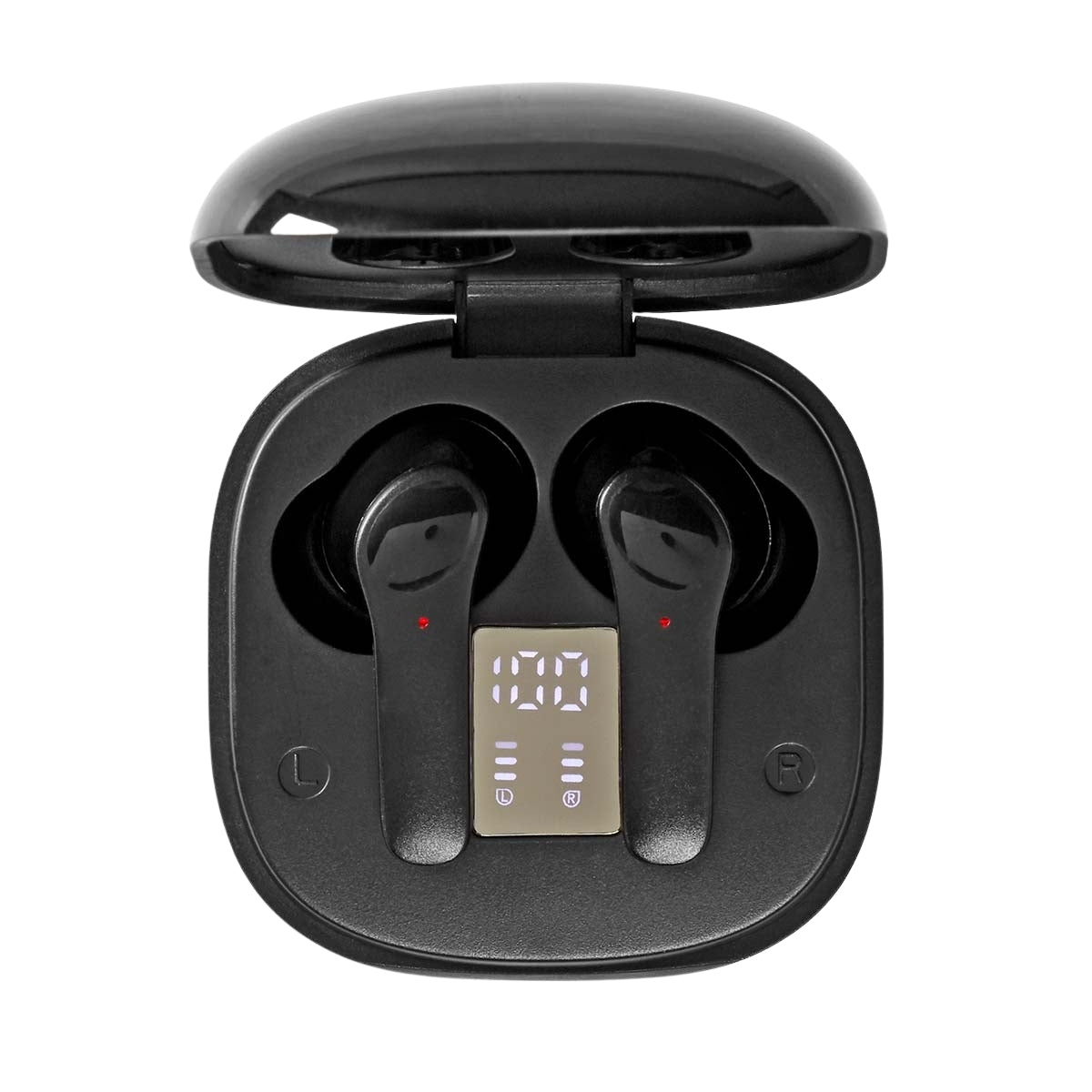 Fully Wireless Headphones | Bluetooth® | Maximum battery life: 5 hours | Press Control | Battery cover | Built-in microphone | Support for voice control | Noise reduction | Black