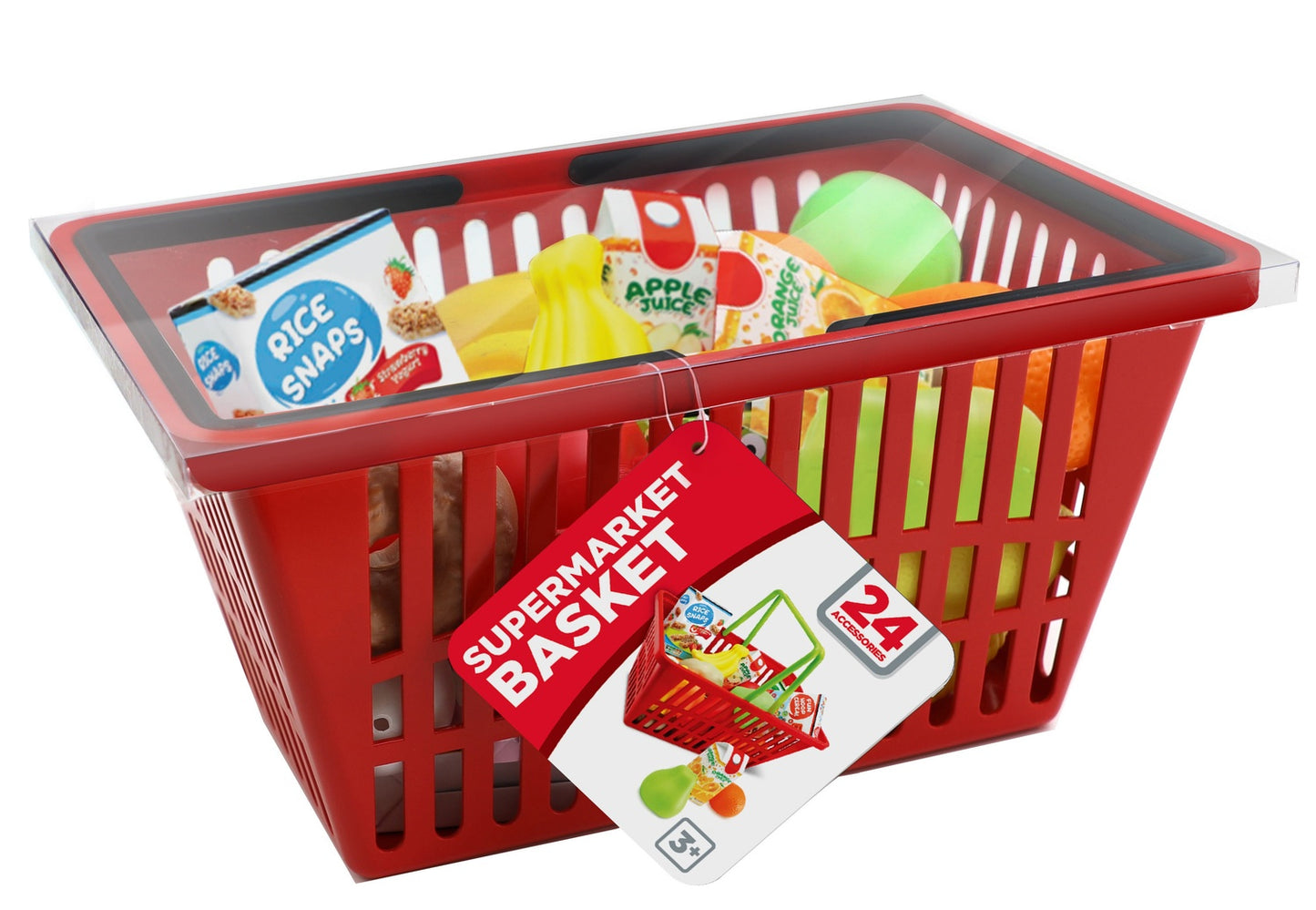 Funmart Basket With 24 Pcs Play Food