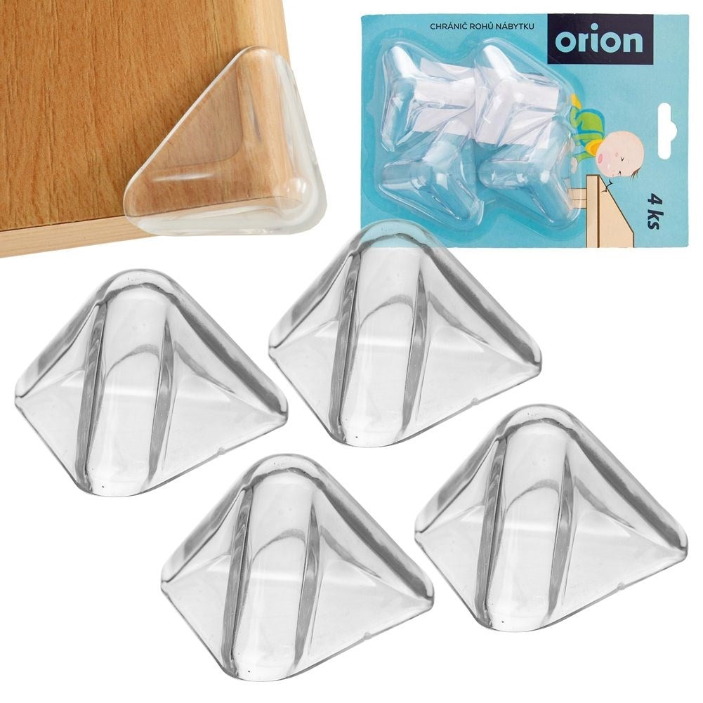 Furniture corner protection: 4-pack with double-sided tape for child safety