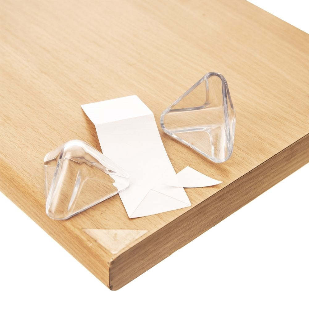Furniture corner protection: 4-pack with double-sided tape for child safety