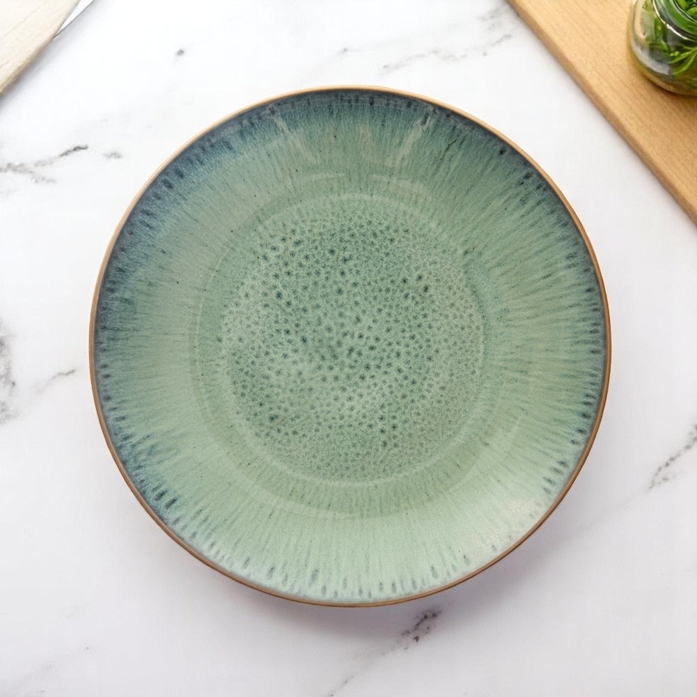 GLAZE green ceramic dinner plate 27 cm