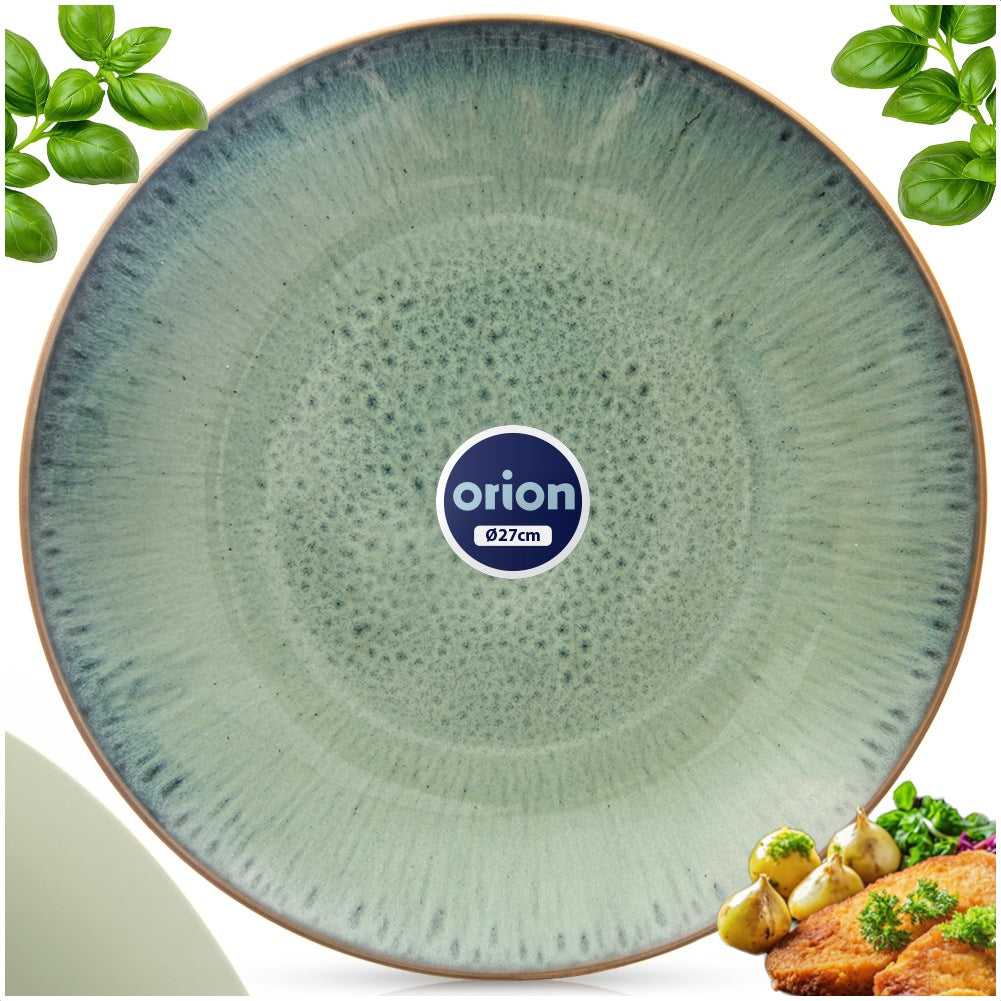 GLAZE green ceramic dinner plate 27 cm