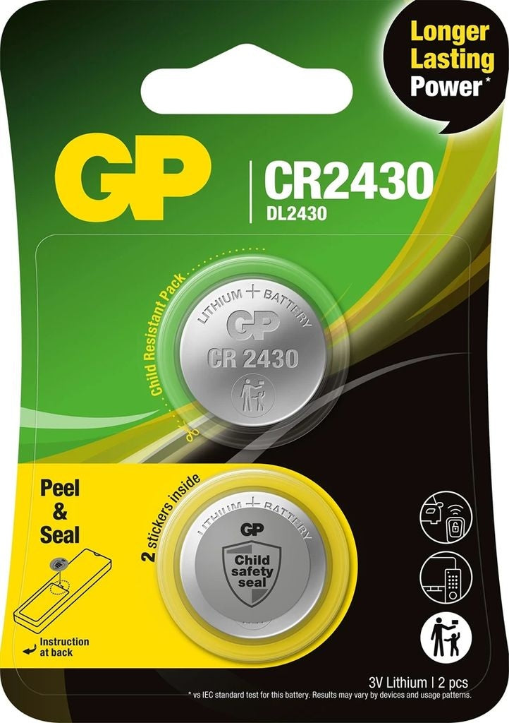 GP Button cell battery CR2430 3V - 2-pack
