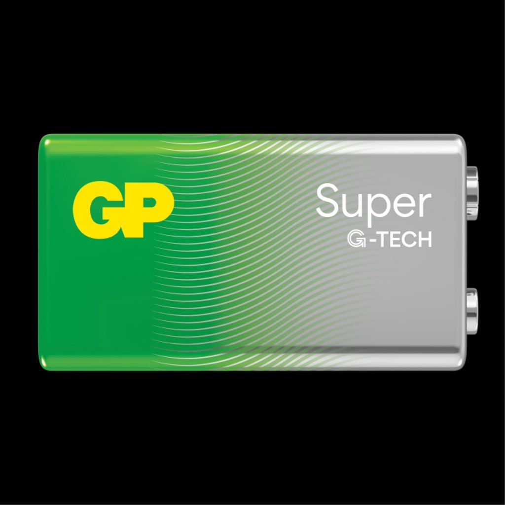 GP Super Alkaline 9V battery, 1604A/6LF22, 1-pack