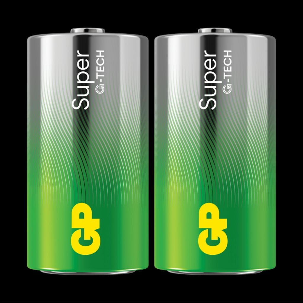 GP Super Alkaline C battery, 14A/LR14, 2-pack